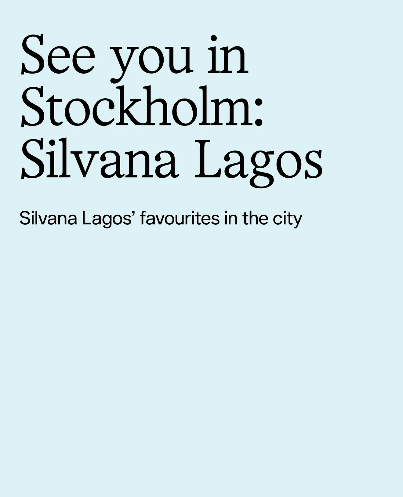 Market Art Fair Stockholm — See you in Stockholm: Silvana Lagos